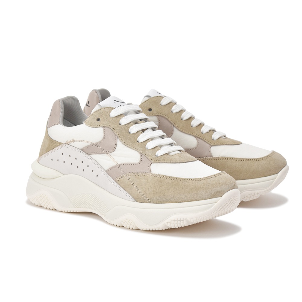 VOILE BLANCHE ボイルブランシェ FRESH スエード・テクニカルファブリック スニーカー 2017705/02-3D08 BEIGE