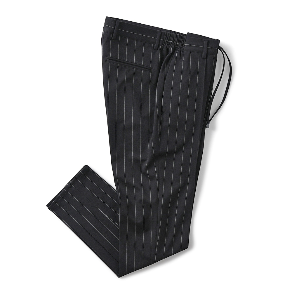 giab's ARCHIVIO ジャブスアルキヴィオ MASACCIO/M1 A3719 マサッチョ ペンシルストライプジャージー ドローコードパンツ BLACK