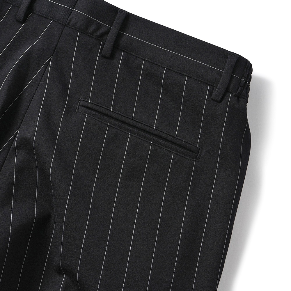 giab's ARCHIVIO ジャブスアルキヴィオ MASACCIO/M1 A3719 マサッチョ ペンシルストライプジャージー ドローコードパンツ BLACK