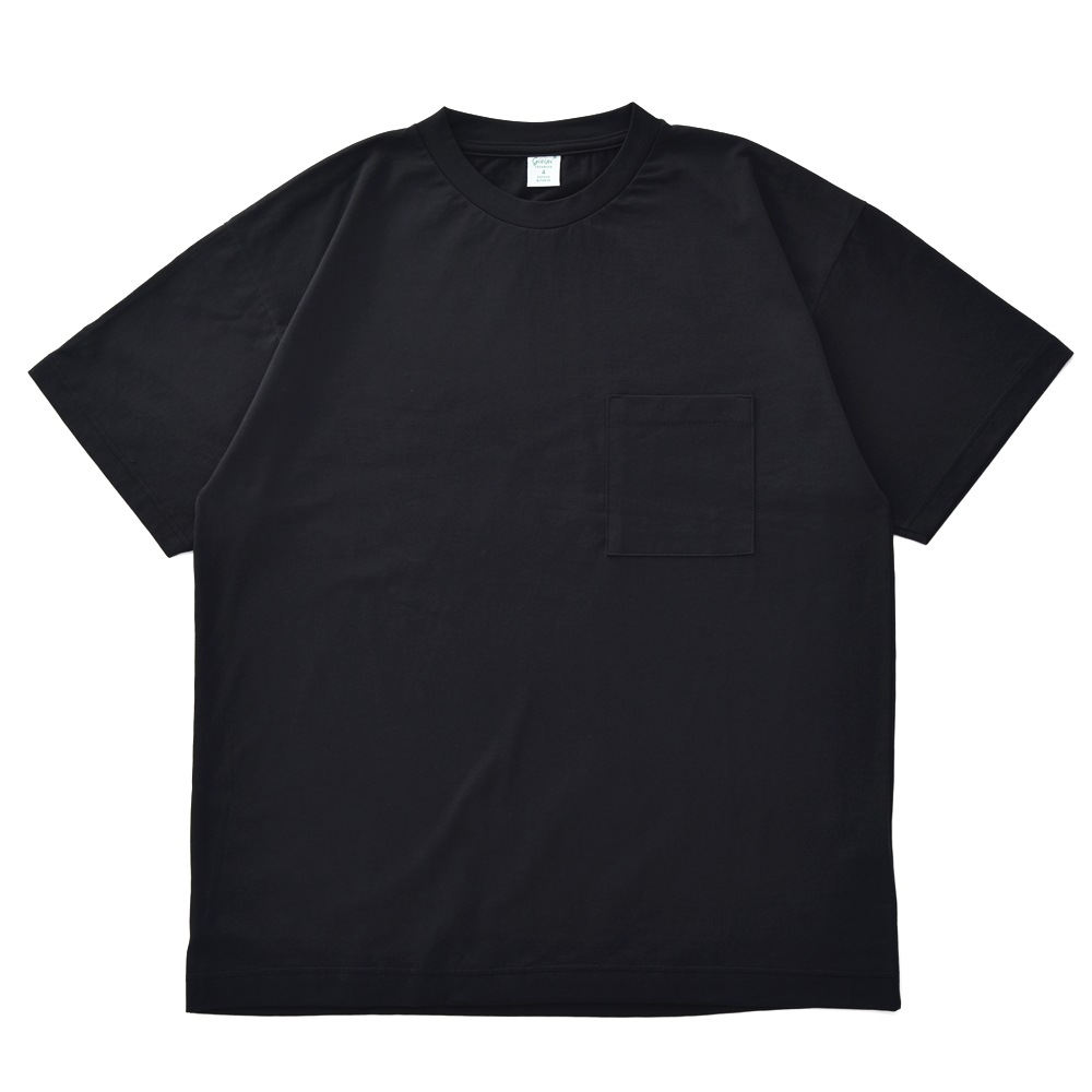 GICIPI ジチピ 2206P GRANCHIO コットン ポケット クルーネック ショートスリーブTシャツ BLACK