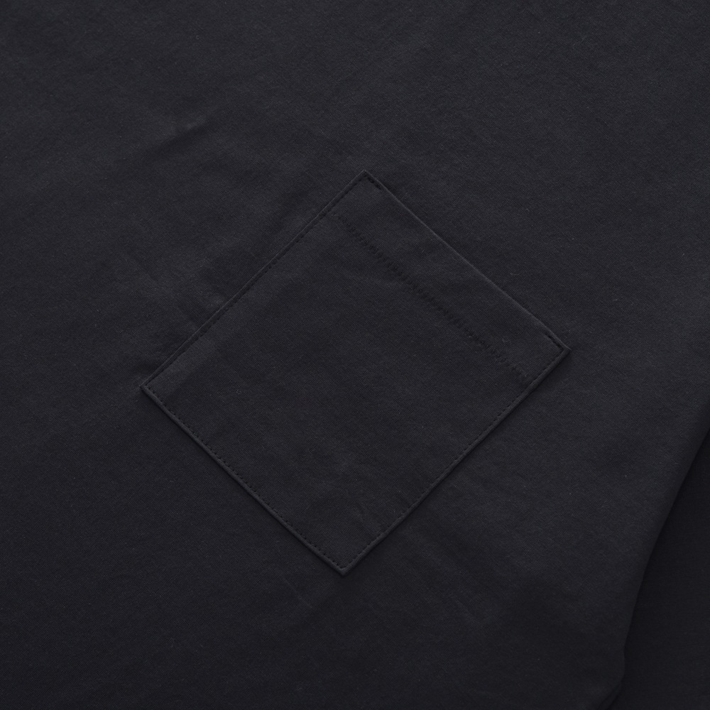 GICIPI ジチピ 2206P GRANCHIO コットン ポケット クルーネック ショートスリーブTシャツ BLACK