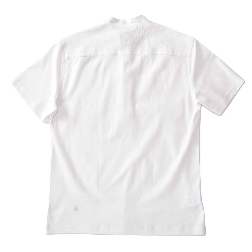 GUY ROVER ギローバー コットン バンドカラーポロシャツ PC432J-531501 WHITE