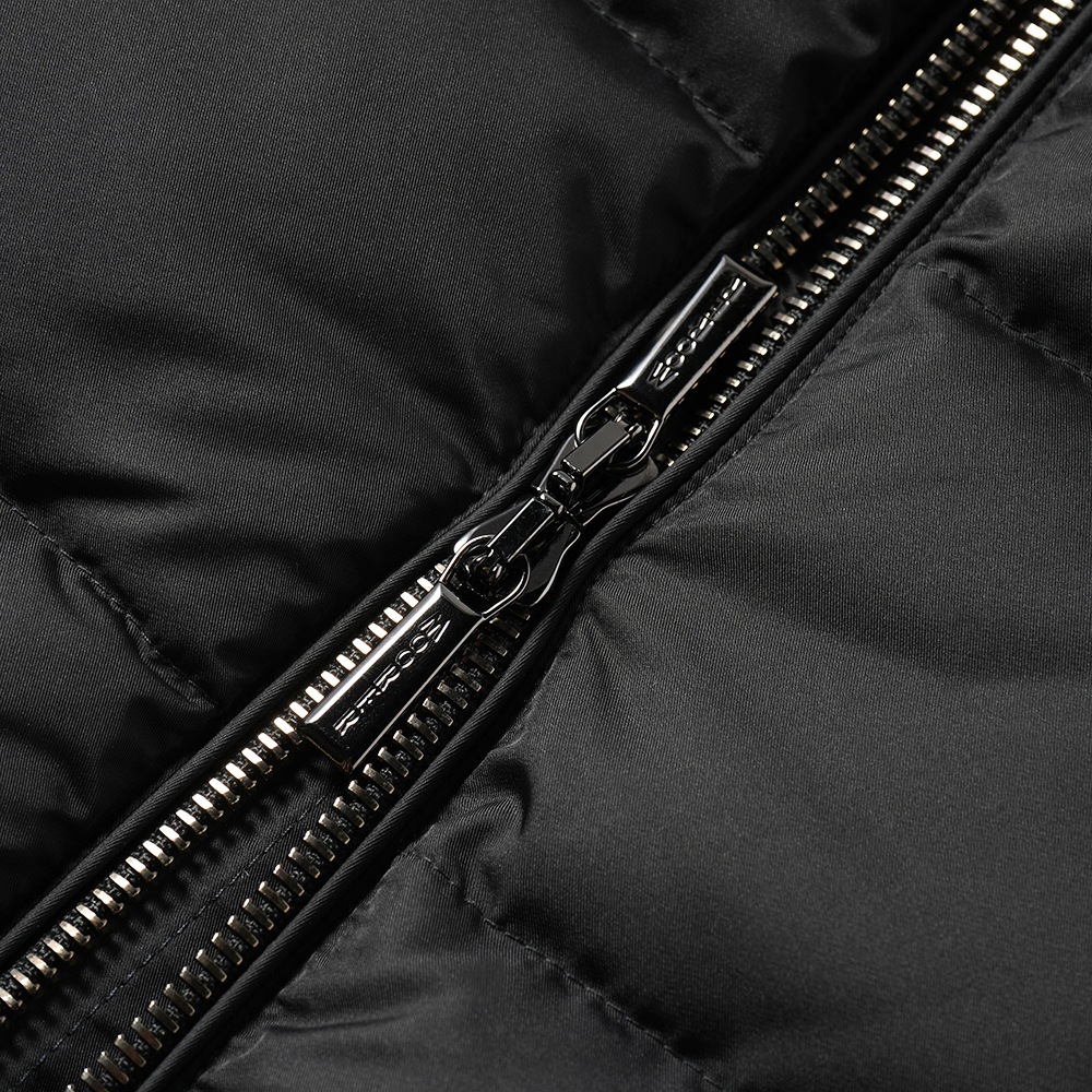 MOORER ムーレー FIRE-WK ファイヤー ポリエステル フーデッド ダウンベスト BLACK