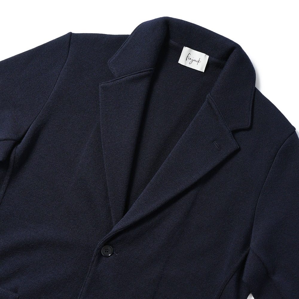 Finjack フィンジャック GIACCA 2 SPACCHI ウールストレッチ ニットテーラードジャケット FGM2-LANA NAVY
