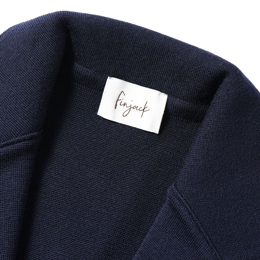 Finjack フィンジャック GIACCA 2 SPACCHI ウールストレッチ ニットテーラードジャケット FGM2-LANA NAVY