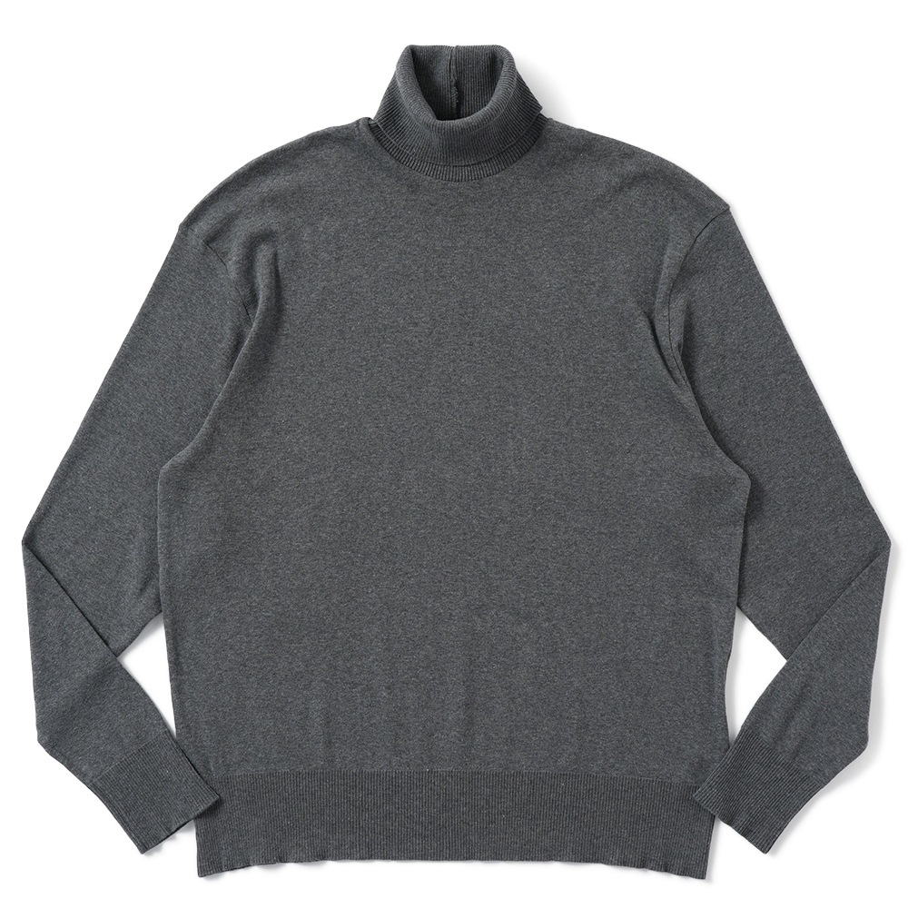 GICIPI ジチピ 2502A TIGRE Cotone Soft ティーグレ タートルネック リラックスフィット ニットソー Carbone