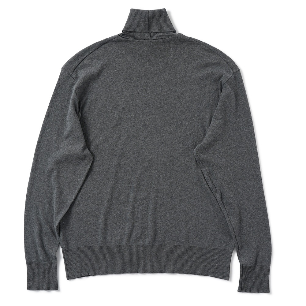 GICIPI ジチピ 2502A TIGRE Cotone Soft ティーグレ タートルネック リラックスフィット ニットソー Carbone