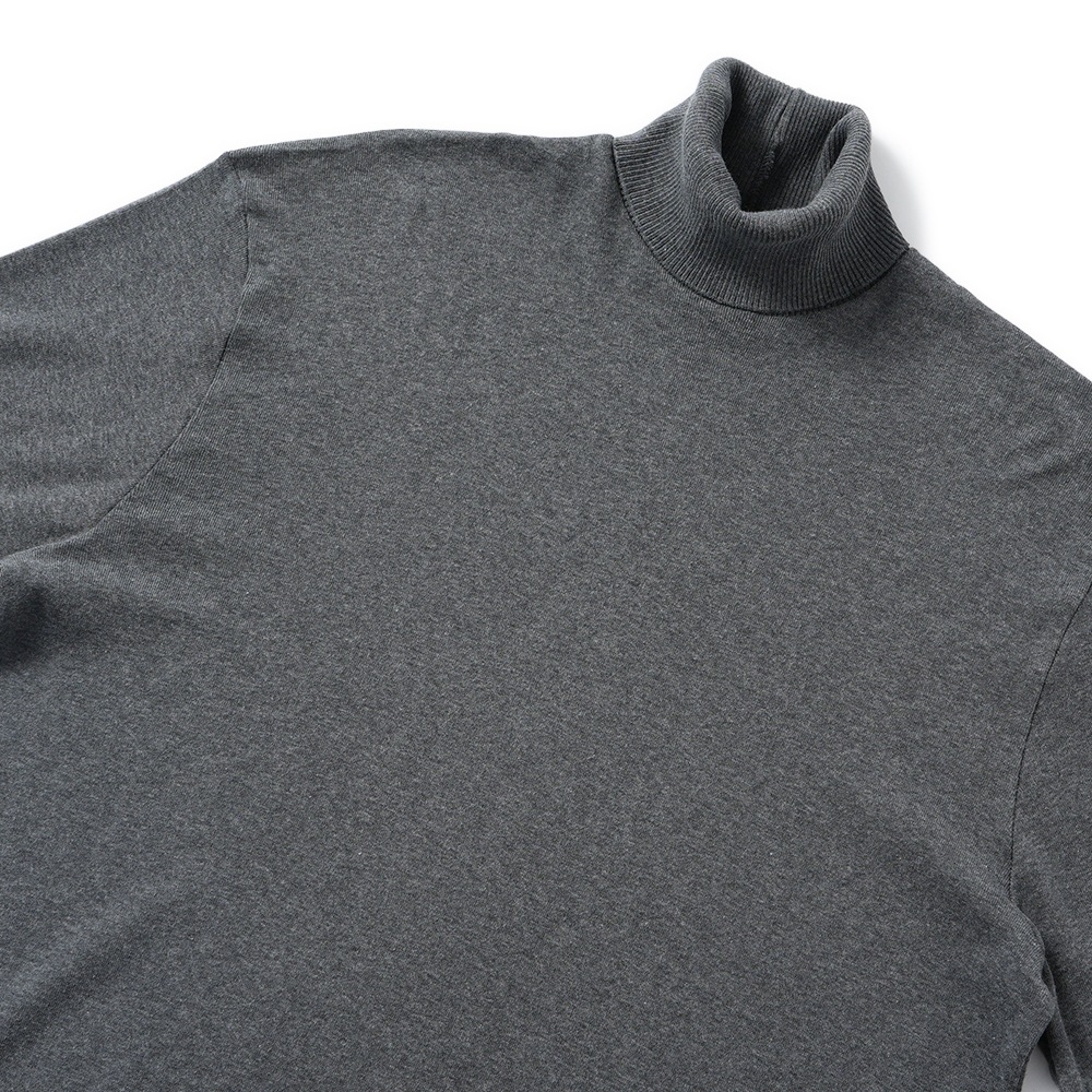 GICIPI ジチピ 2502A TIGRE Cotone Soft ティーグレ タートルネック リラックスフィット ニットソー Carbone