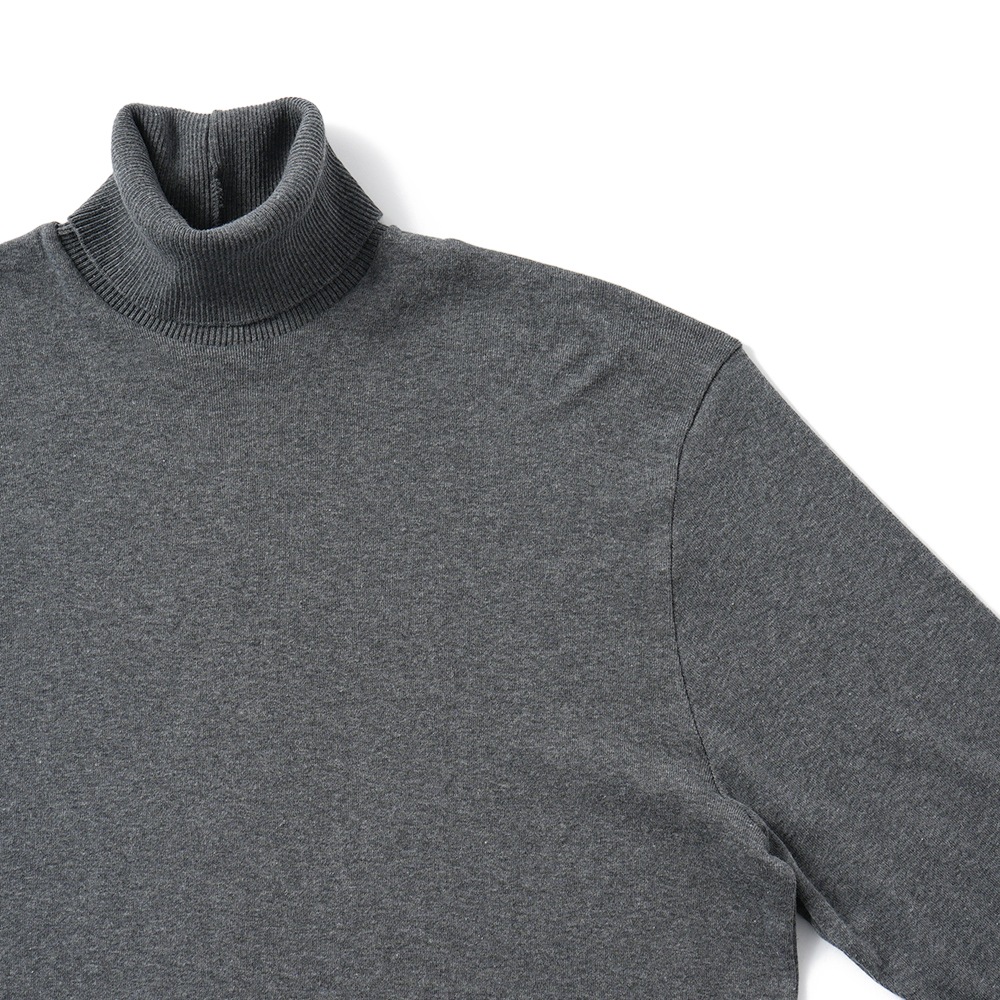 GICIPI ジチピ 2502A TIGRE Cotone Soft ティーグレ タートルネック リラックスフィット ニットソー Carbone