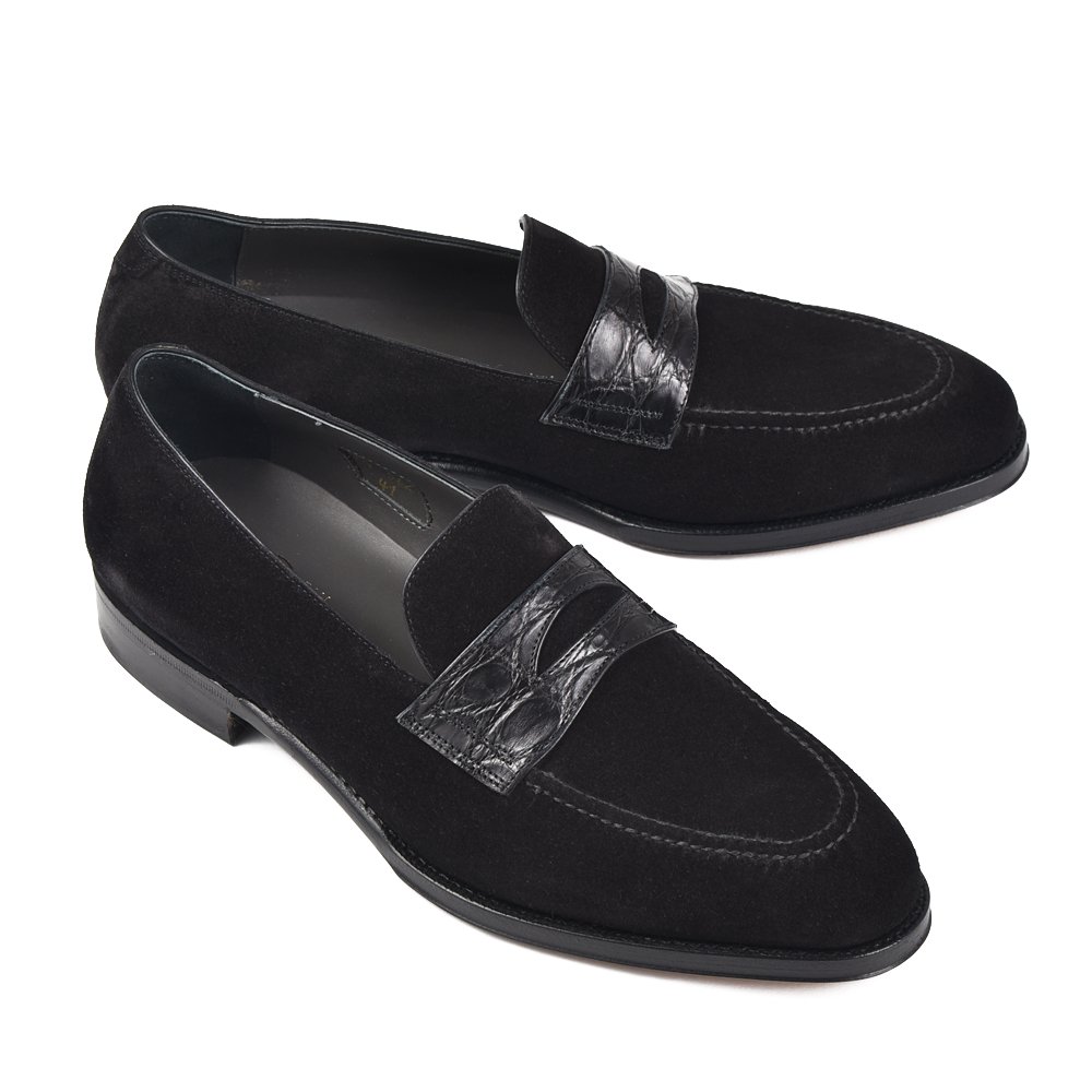 フラテッリジャコメッティ FG562 ブラック ローファー 40 1/2 フラテッリ ジャコメッティ F.lli Giacometti コイン ローファー