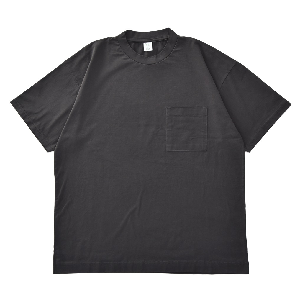 GICIPI ジチピ 2206P GRANCHIO コットン ポケット クルーネック ショートスリーブTシャツ GRAYISH BROWN