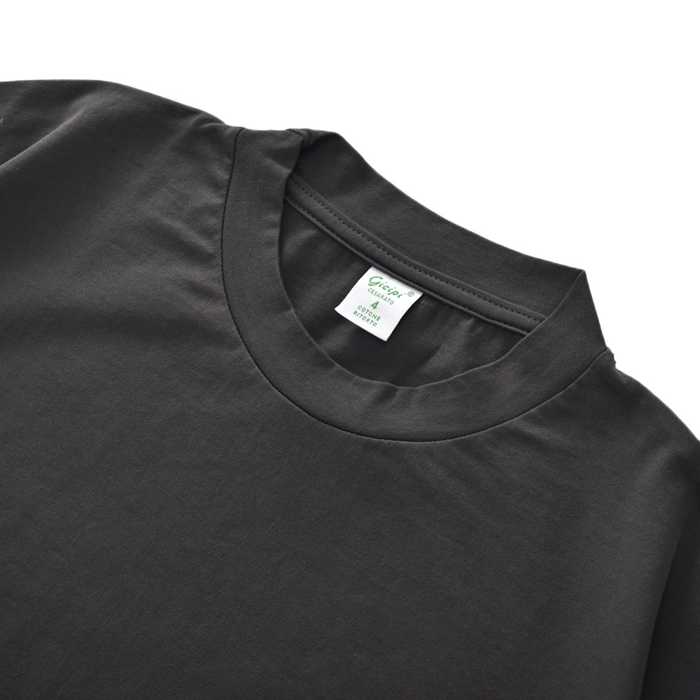 GICIPI ジチピ 2206P GRANCHIO コットン ポケット クルーネック ショートスリーブTシャツ GRAYISH BROWN