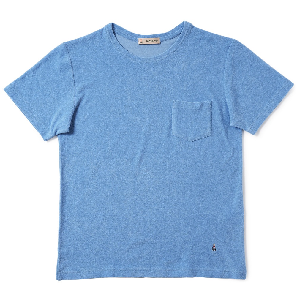 GUY ROVER ギローバー コットン パイル クルーネック Tシャツ TC442-541501 BLUE