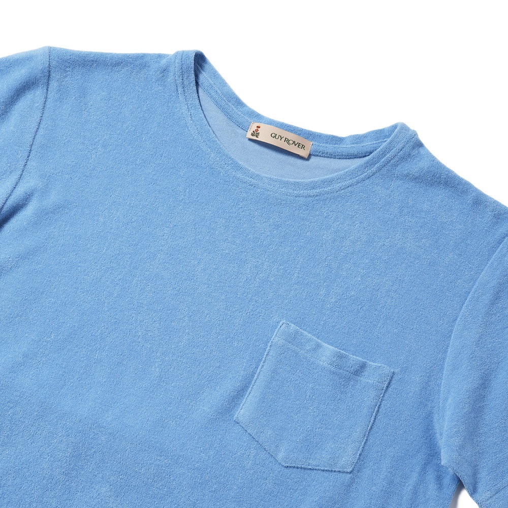 GUY ROVER ギローバー コットン パイル クルーネック Tシャツ TC442-541501 BLUE