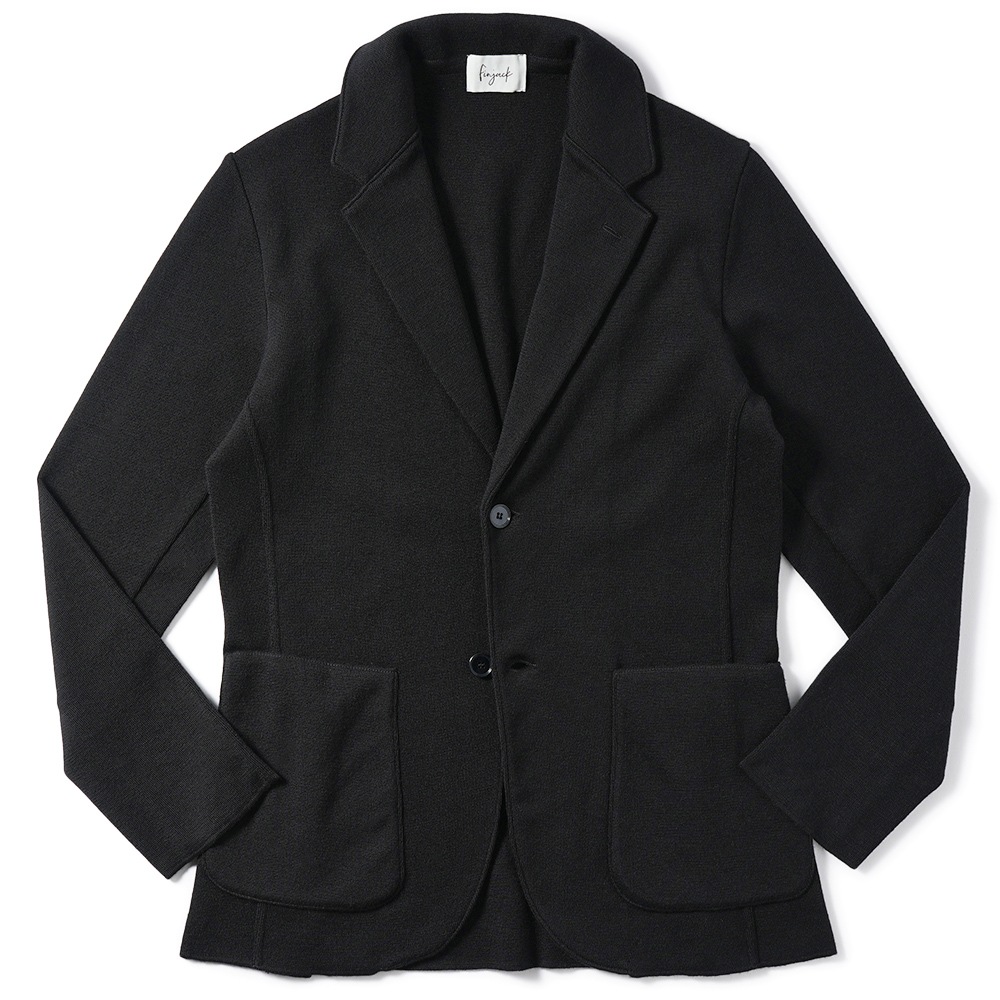 Finjack フィンジャック GIACCA 2 SPACCHI ウールストレッチ ニットテーラードジャケット FGM2-LANA BLACK