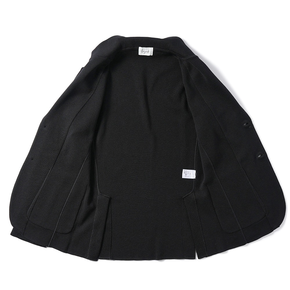 Finjack フィンジャック GIACCA 2 SPACCHI ウールストレッチ ニットテーラードジャケット FGM2-LANA BLACK