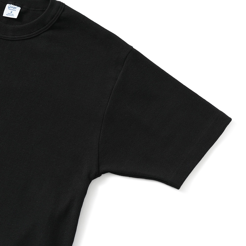 GICIPI ジチピ 2501P GRONGO COSTINA 1×1 グローンゴ クルーネック ベーシックフィット 半袖カットソー NERO