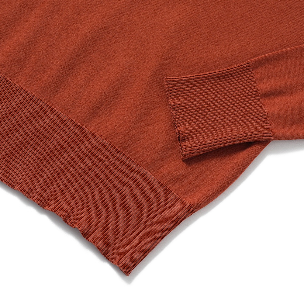 GICIPI ジチピ 2502A TIGRE Cotone Soft ティーグレ タートルネック リラックスフィット ニットソー Mattone