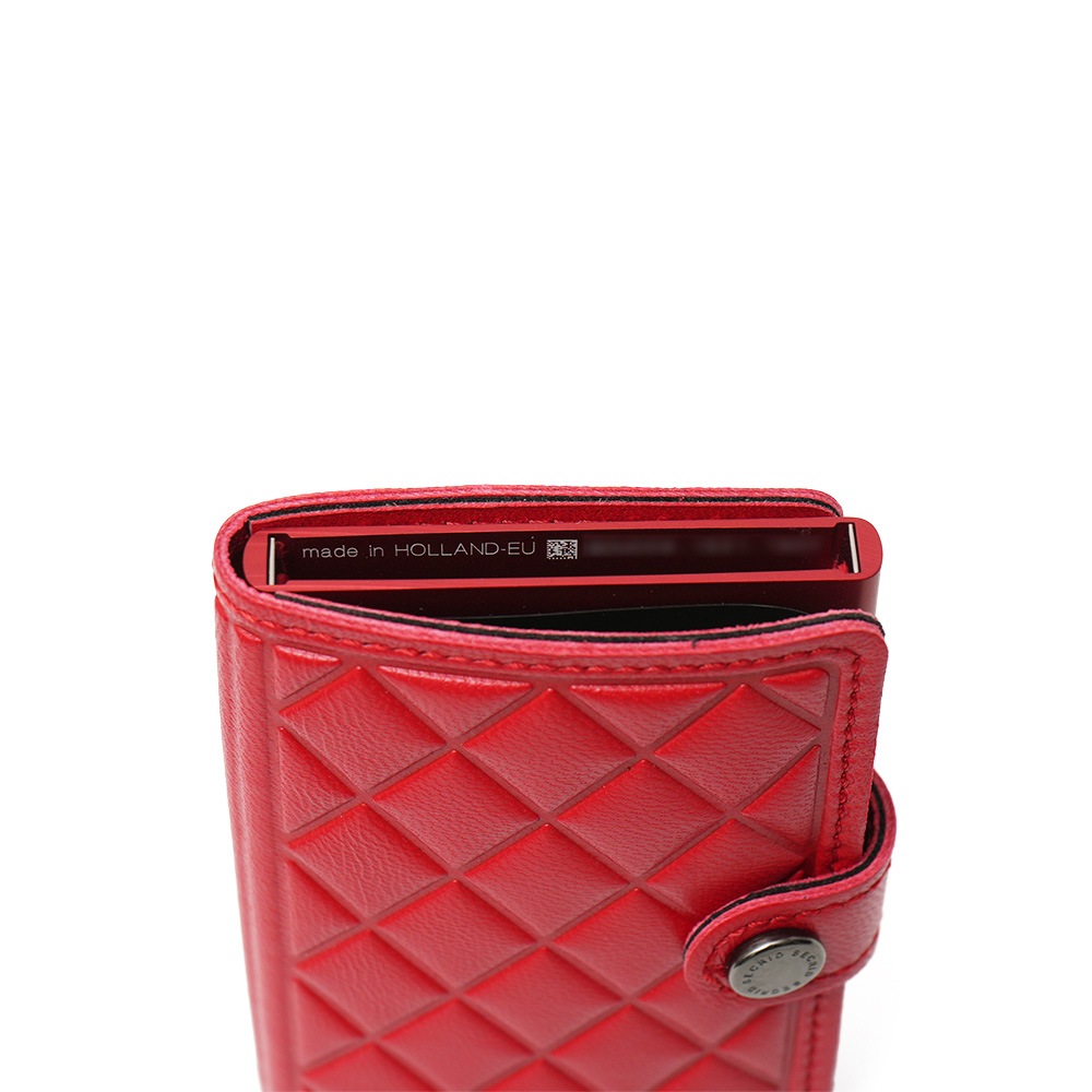 SECRID セクリッド PREMIUM MINIWALLET EMBOSS DIAMOND ミニウォレット RED