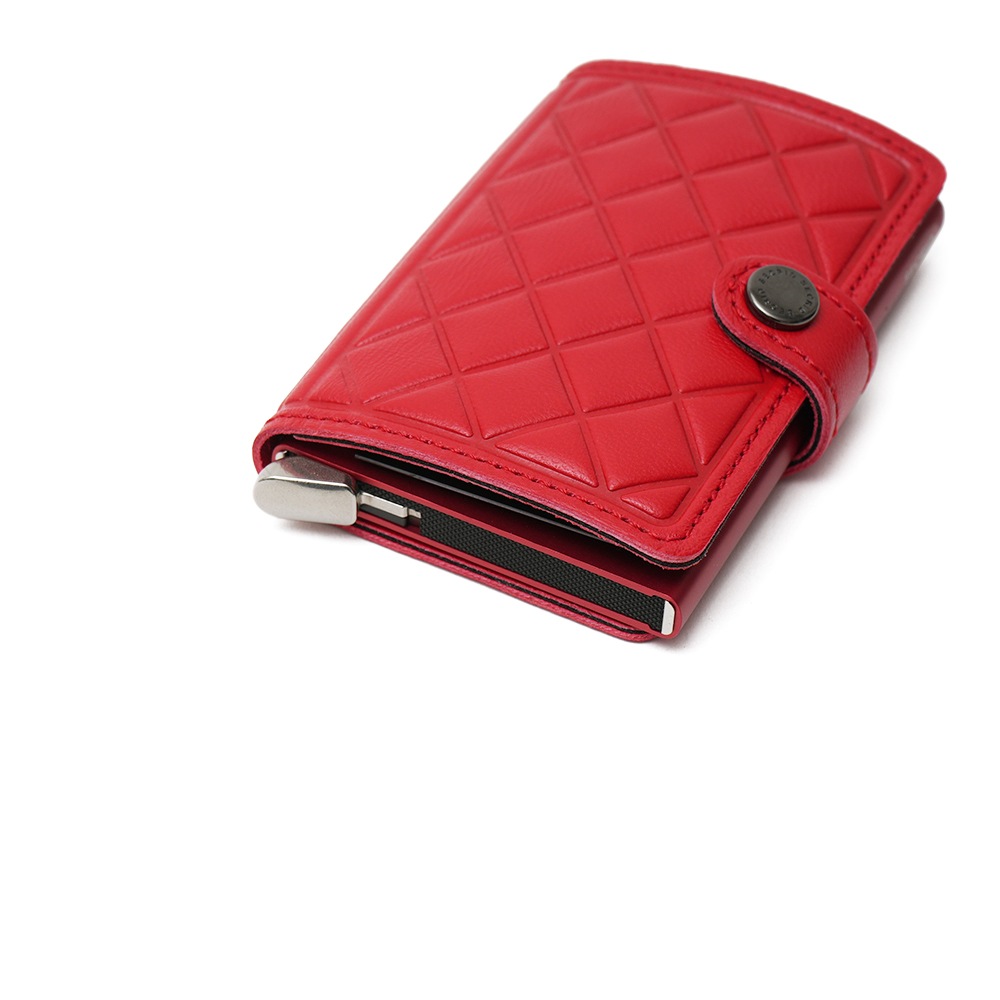 SECRID セクリッド PREMIUM MINIWALLET EMBOSS DIAMOND ミニウォレット RED
