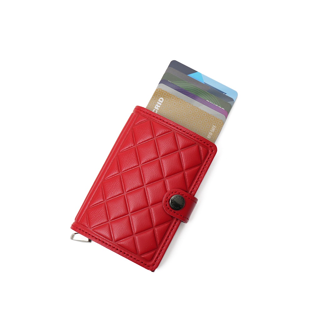 SECRID セクリッド PREMIUM MINIWALLET EMBOSS DIAMOND ミニウォレット RED