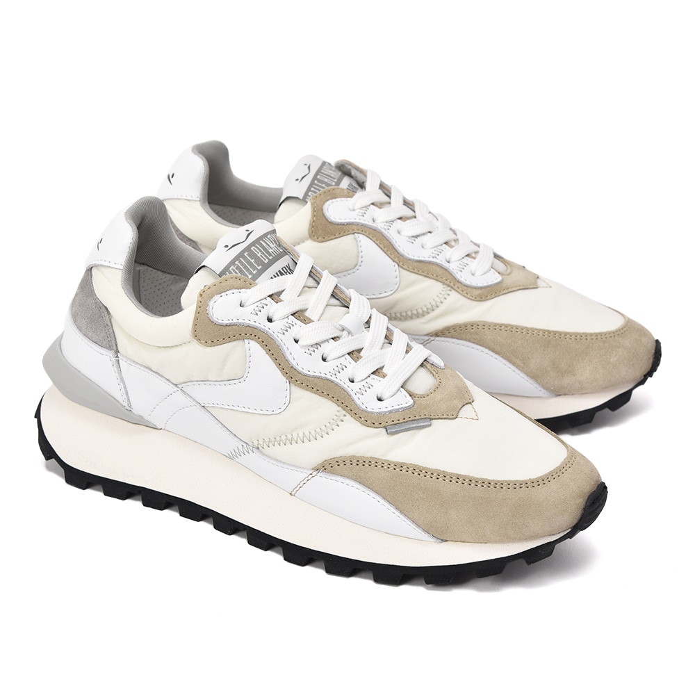 VOILE BLANCHE ボイルブランシェ QWARK HYPE MAN スエード・テクニカルファブリック スニーカー 2017467/03-1D61 BEIGE・WHITE