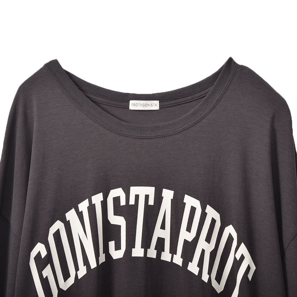 PROTAGONISTA プロタゴニスタ　ロゴ シアー ロングスリーブ Tシャツ PNT-CS-24 CHARCOAL