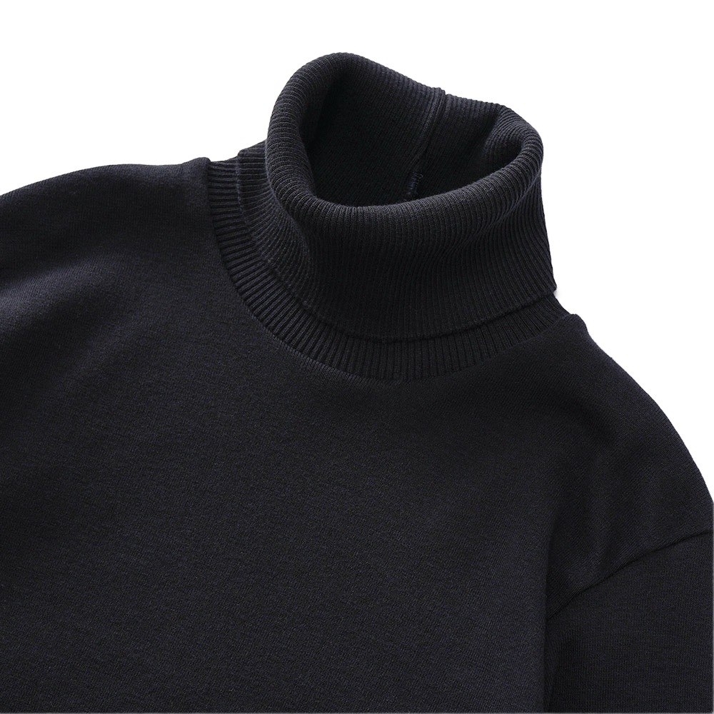GICIPI ジチピ 2312A ANANAS アナナス COTONE SOFT ソフトコットン タートルネック ロングスリーブニットソー D.NAVY