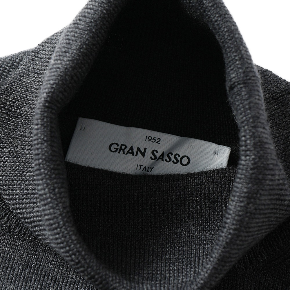 GRANSASSO グランサッソ メリノウール ニット タートルネック ロングスリーブ 55157/14290 C.GRAY
