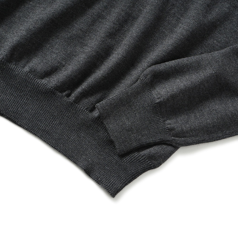 GRANSASSO グランサッソ メリノウール ニット タートルネック ロングスリーブ 55157/14290 C.GRAY