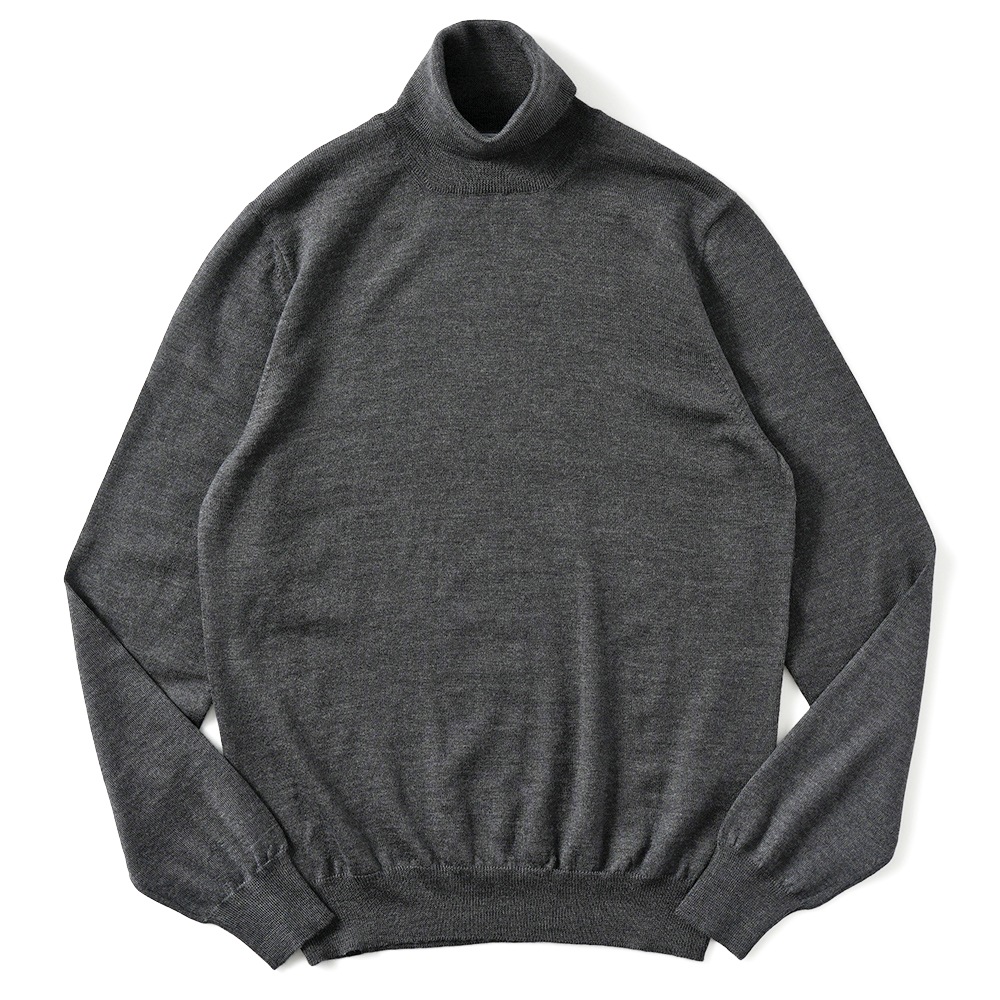 GRANSASSO グランサッソ メリノウール ニット タートルネック ロングスリーブ 55157/14290 C.GRAY