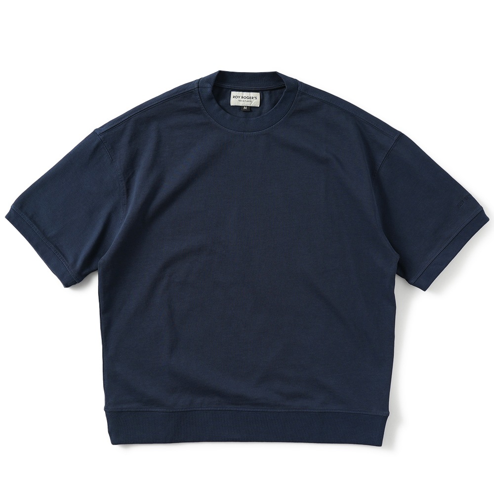 ROY ROGER'S ロイ ロジャース T-SHIRT S/S JP MAN ヘビージャージ コットンガーメントダイ ショートスリーブ NAVY