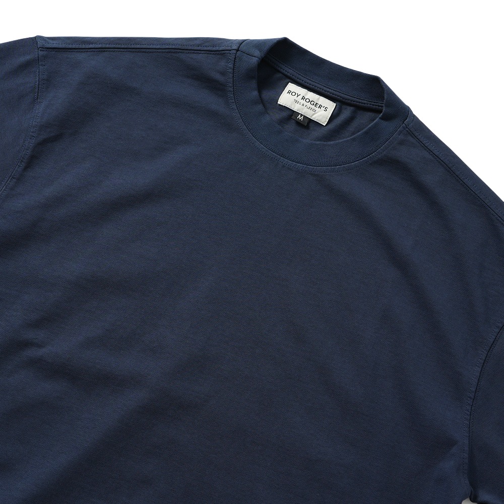 ROY ROGER'S ロイ ロジャース T-SHIRT S/S JP MAN ヘビージャージ コットンガーメントダイ ショートスリーブ NAVY