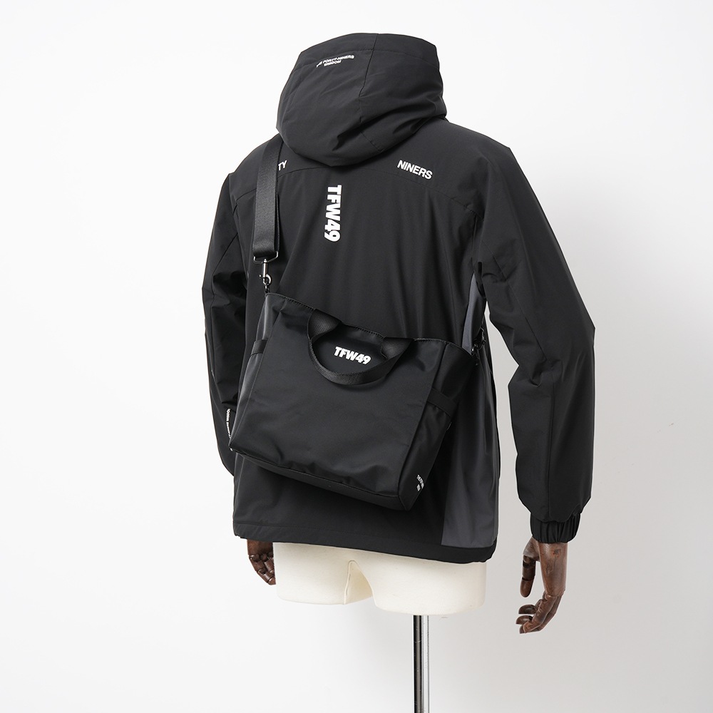 TFW49 ティーエフダブリュー49 NYLON ROUND BAG ナイロン ラウンド バッグ T132610024 BLACK