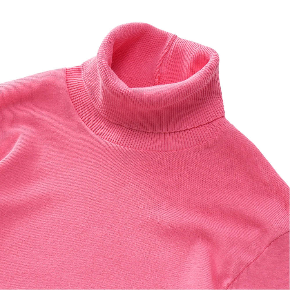 GICIPI ジチピ 2312A ANANAS アナナス COTONE SOFT ソフトコットン タートルネック ロングスリーブニットソー PINK