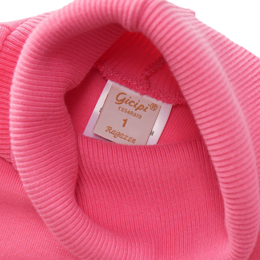 GICIPI ジチピ 2312A ANANAS アナナス COTONE SOFT ソフトコットン タートルネック ロングスリーブニットソー PINK