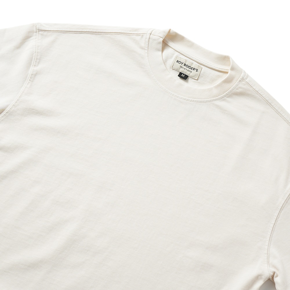 ROY ROGER'S ロイ ロジャース T-SHIRT S/S JP MAN ヘビージャージ コットンガーメントダイ ショートスリーブ OFF WHITE