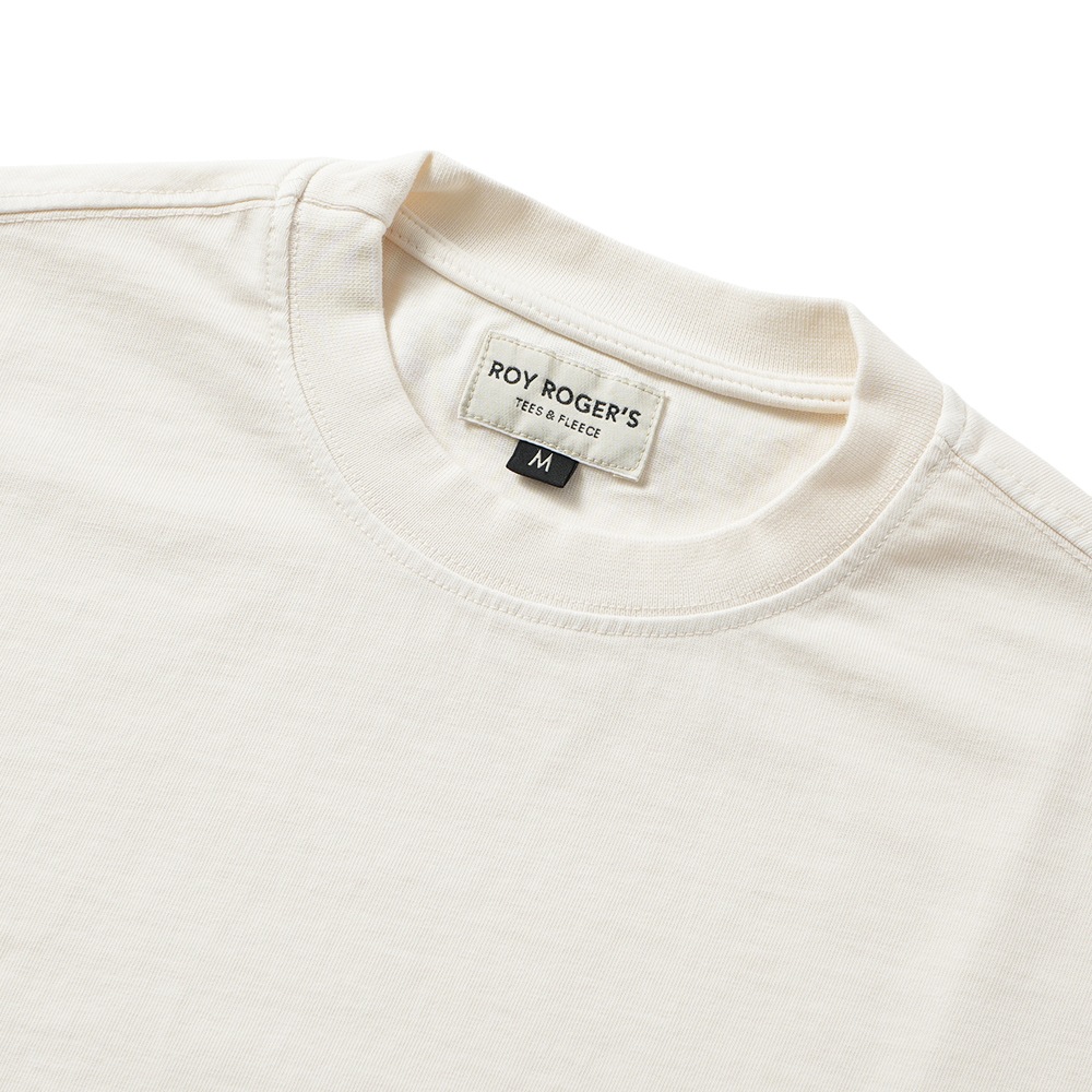 ROY ROGER'S ロイ ロジャース T-SHIRT S/S JP MAN ヘビージャージ コットンガーメントダイ ショートスリーブ OFF WHITE