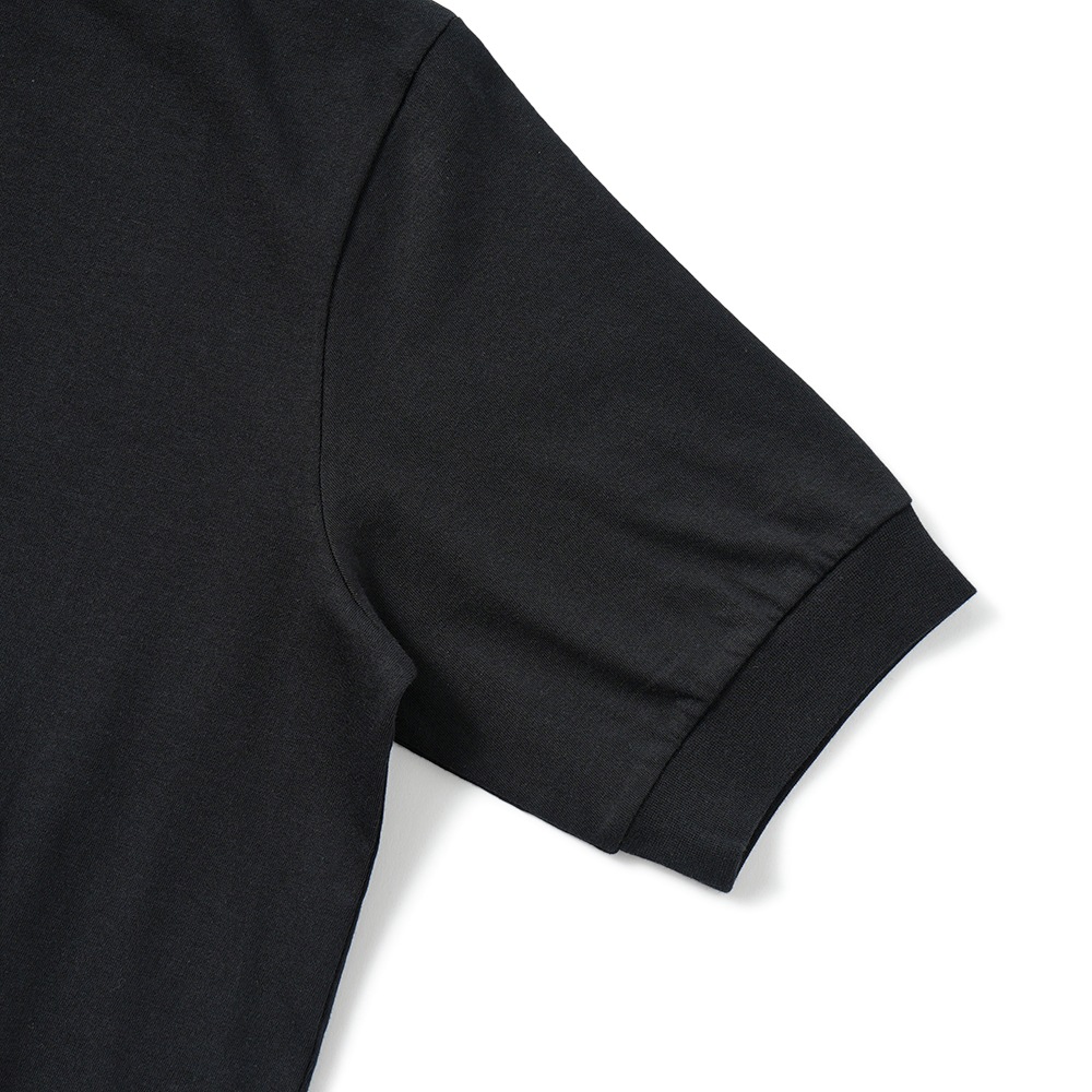 ANTICIPO アンティーチポ FIANO/smooth スムースコットン モックネック ショートスリーブ Tシャツ BLACK