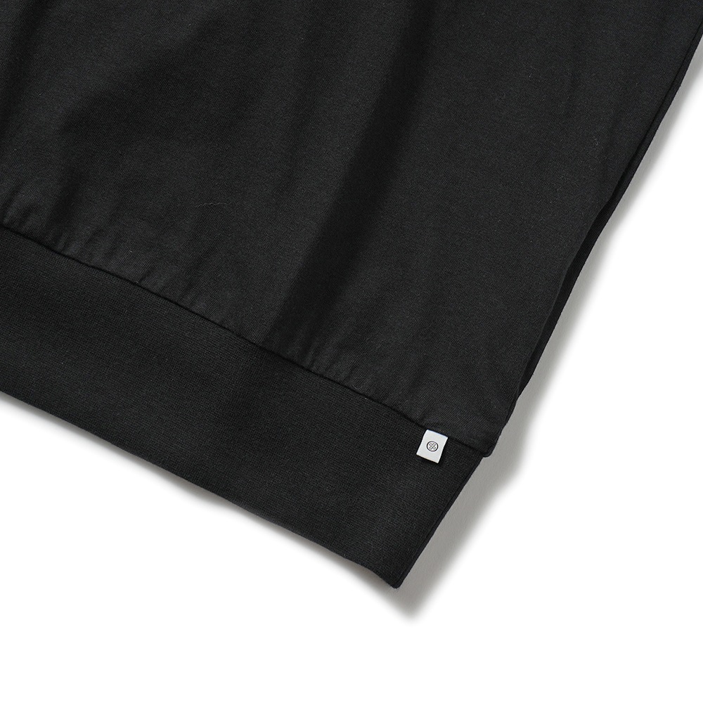 ANTICIPO アンティーチポ FIANO/smooth スムースコットン モックネック ショートスリーブ Tシャツ BLACK