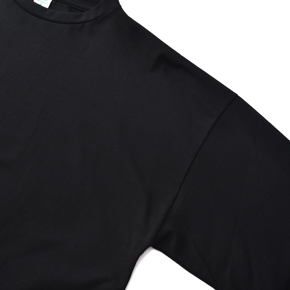 GICIPI ジチピ 2305P CANOCCHIA カノーッキア クルーネックリラックスフィット 9分袖 Tシャツ BLACK