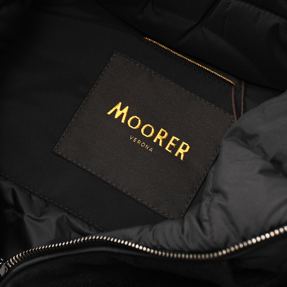 MOORER ムーレー CALISTA-LE カリスタ ウール・カシミヤ・ナイロン 切り替えダウンコート BLACK