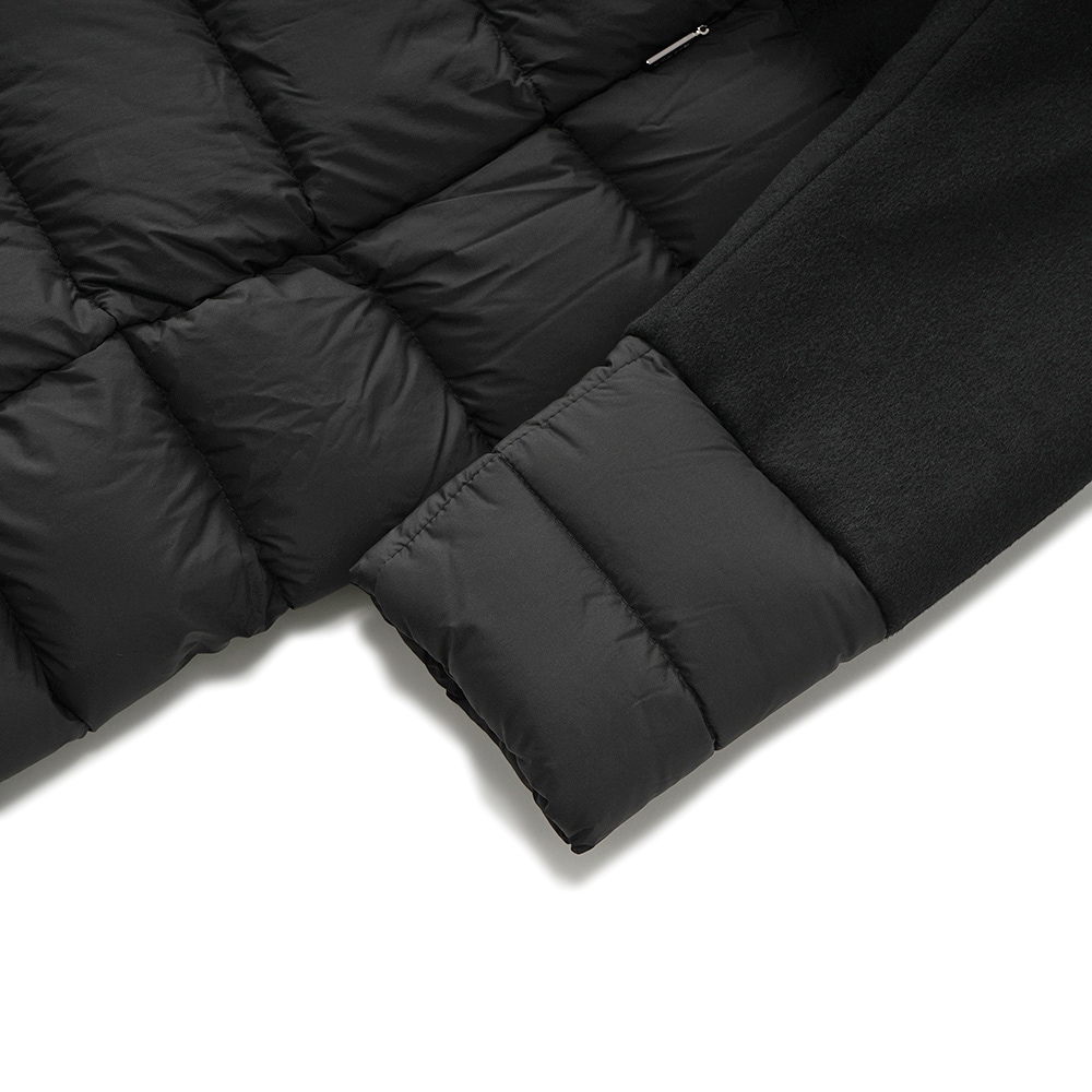 MOORER ムーレー CALISTA-LE カリスタ ウール・カシミヤ・ナイロン 切り替えダウンコート BLACK
