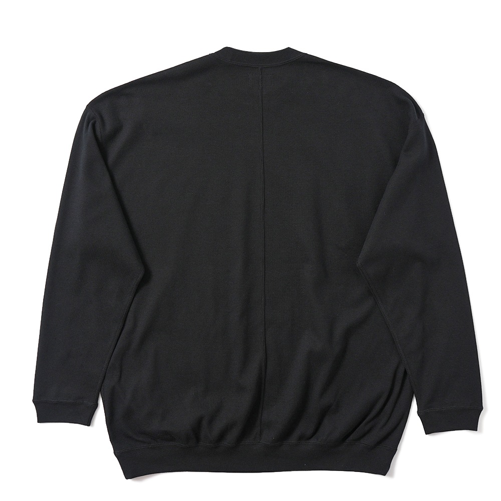 HOLLYWOOD RANCH MARKET ハリウッドランチマーケット ストレッチフライス ヘムリブ ロングスリーブ Tシャツ 1015123 BLACK