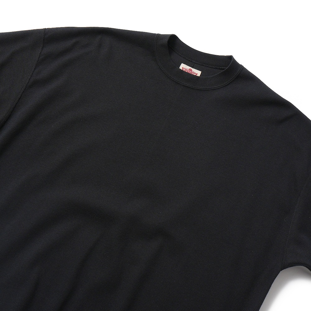 HOLLYWOOD RANCH MARKET ハリウッドランチマーケット ストレッチフライス ヘムリブ ロングスリーブ Tシャツ 1015123 BLACK