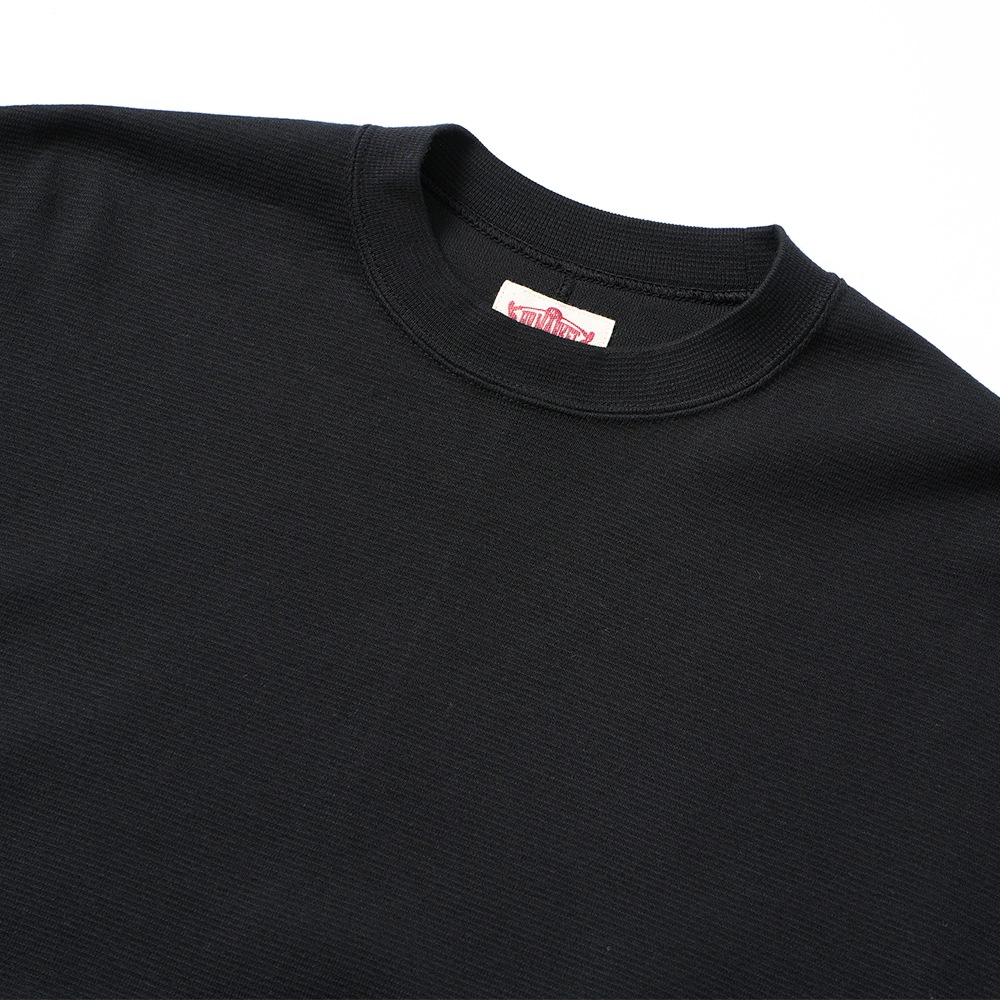 HOLLYWOOD RANCH MARKET ハリウッドランチマーケット ストレッチフライス ヘムリブ ロングスリーブ Tシャツ 1015123 BLACK