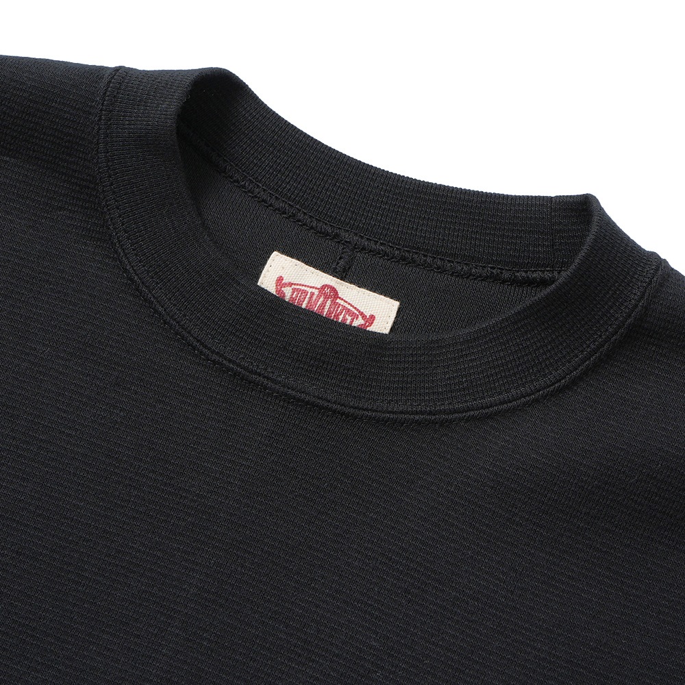 HOLLYWOOD RANCH MARKET ハリウッドランチマーケット ストレッチフライス ヘムリブ ロングスリーブ Tシャツ 1015123 BLACK