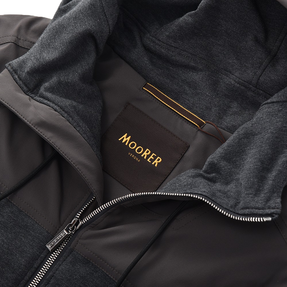 MOORER ムーレー ISOZAKI-KNF ストレッチナイロン×スウェット