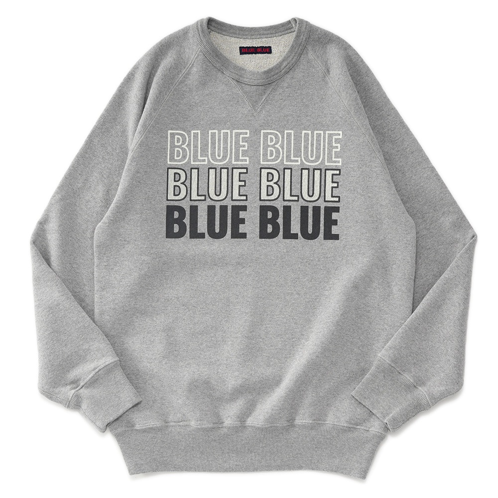 BLUE BLUE ブルーブルー トリプルBLUE BLUE クルーネックスウェットシャツ 1008638 GREY