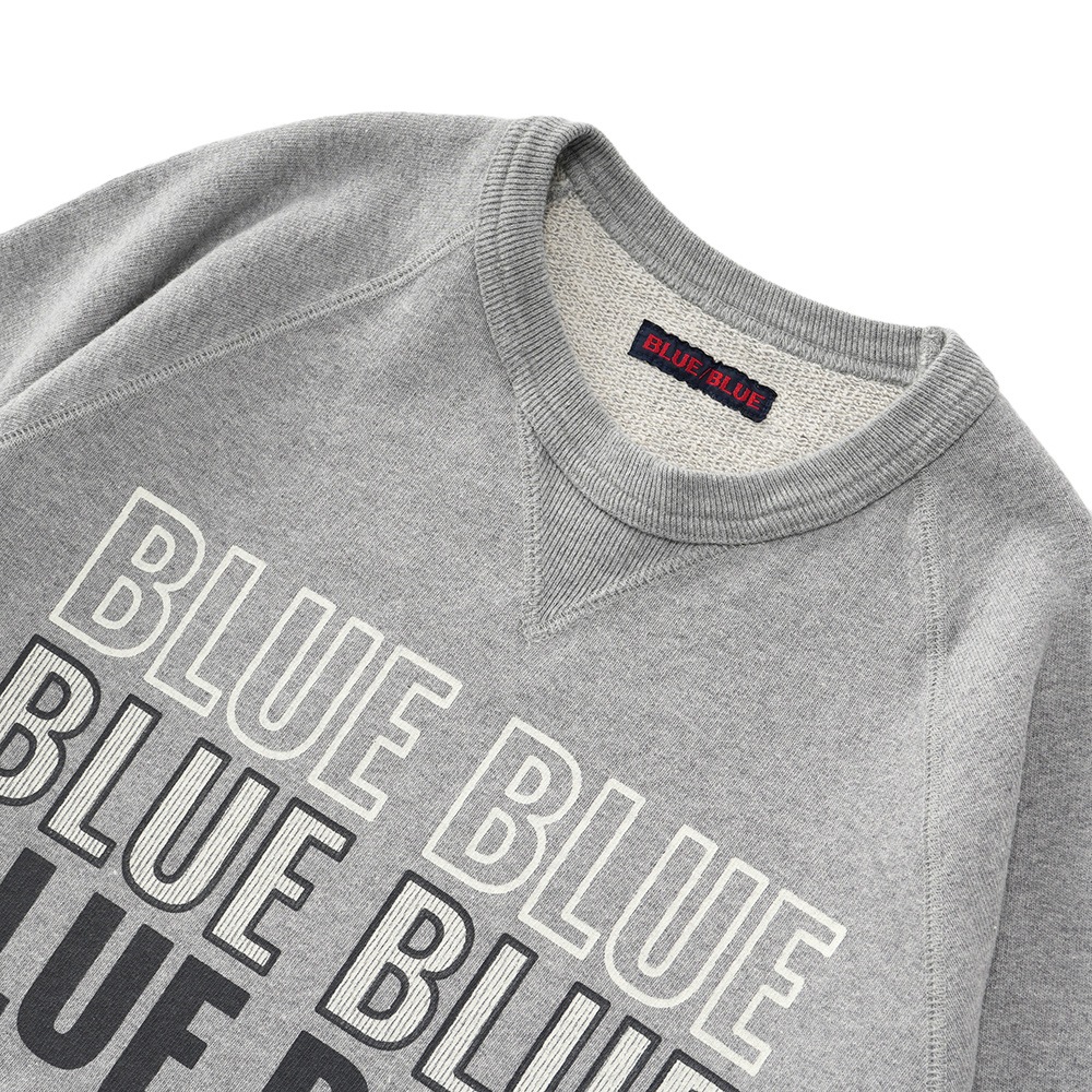 BLUE BLUE ブルーブルー トリプルBLUE BLUE クルーネックスウェットシャツ 1008638 GREY